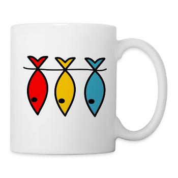 FISCH. ICH KANN NICHT. ICH HABE GEFISCHT. SINNER. HUMOR. - Tasse - Weiß - Rechts