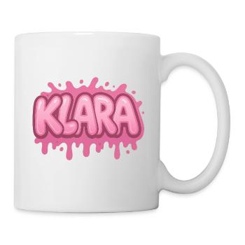 Graffiti  KLARA Prénom cadeau idéal imprimable sur - Mug blanc - blanc - Droite