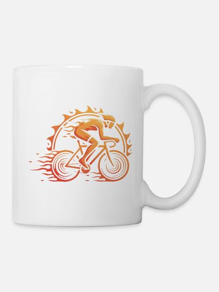 Fahrradfahrer - Tasse - Weiß