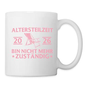 Partial retirement 2026 No longer responsible - pension - Mug - white - Right