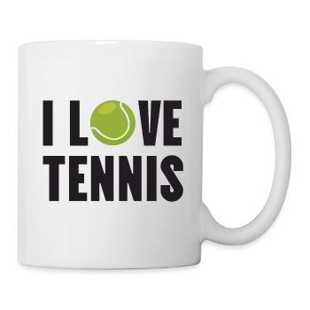 Ich liebe Tennis - Tasse - Weiß - Rechts