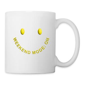 Mode Week-end ACTIVÉ Sourire de bonne humeur - Mug blanc - blanc - Droite