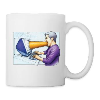COMPUTER ADDICT MAN - geek & scifi - Mug blanc - blanc - Droite