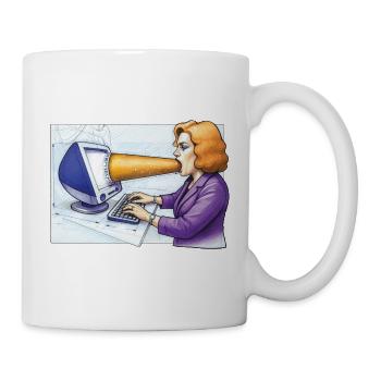 COMPUTER ADDICT WOMAN - geek & scifi - Mug blanc - blanc - Droite