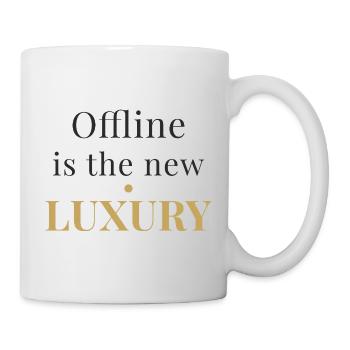 Offline is the New Luxury – Minimal Design - Mug - white - Right