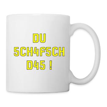 Motivation Shirt du schafsch das schweizerdeutsch  - Tasse - Weiß - Rechts
