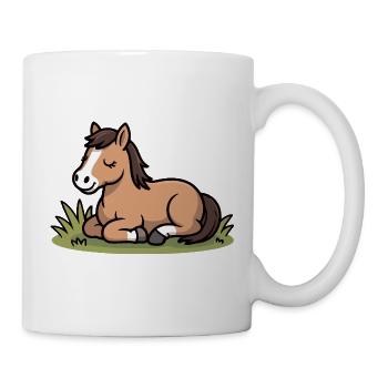 Cuddly horse in the grass - Mug - white - Right