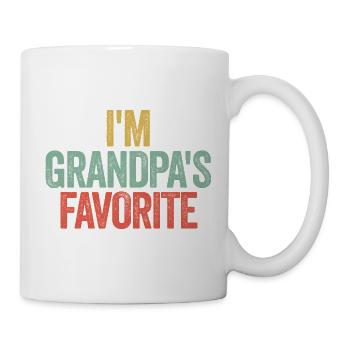 Petit-enfant préféré Lustig Je suis le préféré de Papy - Mug blanc - blanc - Droite