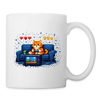 Gaming Cat – Humour de gamer PC - Mug blanc - blanc - Droite