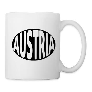 Austria - Österreich Typografie  - Tasse - Weiß - Rechts