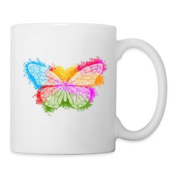 Zentangle Butterfly - Mug - white - Right