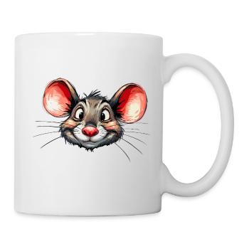 Maus - Tasse - Weiß - Rechts