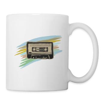 Kassetten Vibe Neon-Pinsel - Tasse - Weiß - Rechts
