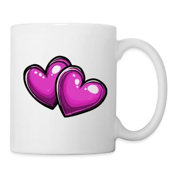 Herzen Liebe Symbol - Tasse - Weiß - Rechts
