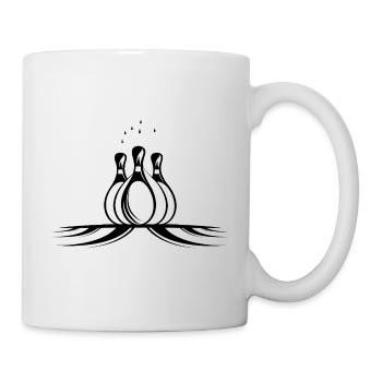 Bowling Zeichnung - Tasse - Weiß - Rechts