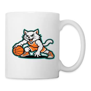 Basket-ball Cat Dunk - Mug blanc - blanc - Droite