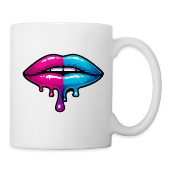 Split Neon Lip Melt - Tasse - Weiß - Rechts