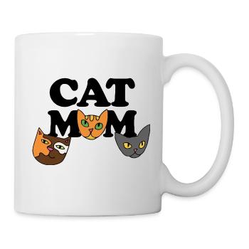 Three Cat Faces in Bold Palette - Mug - white - Right