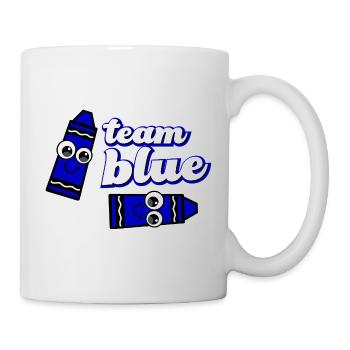 Funny Crayon Blue Team - Mug - white - Right