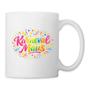 Karnevalsmaus Karneval Köln Süß Niedlich Geschenk - Tasse - Weiß - Rechts