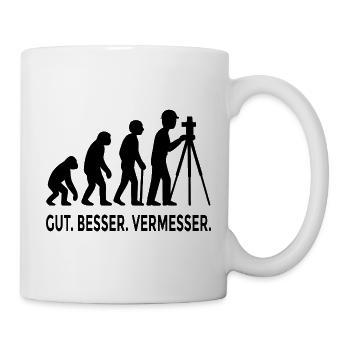 Gut Besser Vermesser Evolution - Tasse - Weiß - Rechts