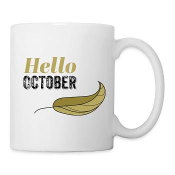 October Golden Hello Leaf Design - Mug - white - Right