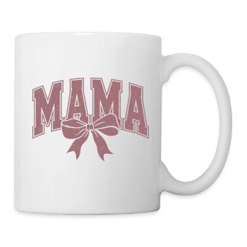 Mama Vintage Schleife – Retro Mama Design - Tasse - Weiß - Rechts