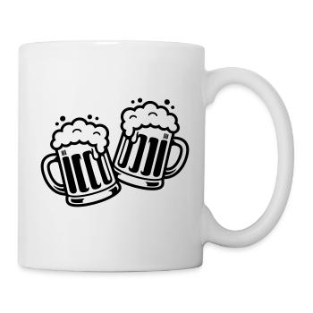 Bierkrug Prost Comic Bier - Tasse - Weiß - Rechts