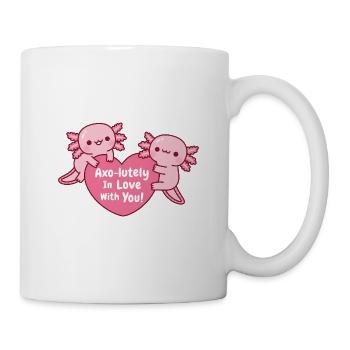 Adorables axolotls Axo-litely amoureux de toi (jeu de mots) - Mug blanc - blanc - Droite