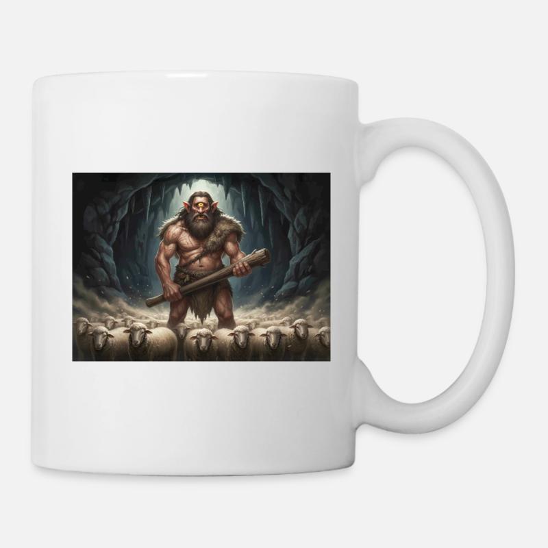Odysseus Escape from the Cyclops’ Cave - Mug - white