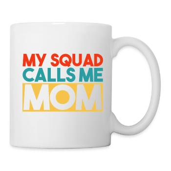 My Squad Calls Me Mom Retro Typography - Mug - white - Right