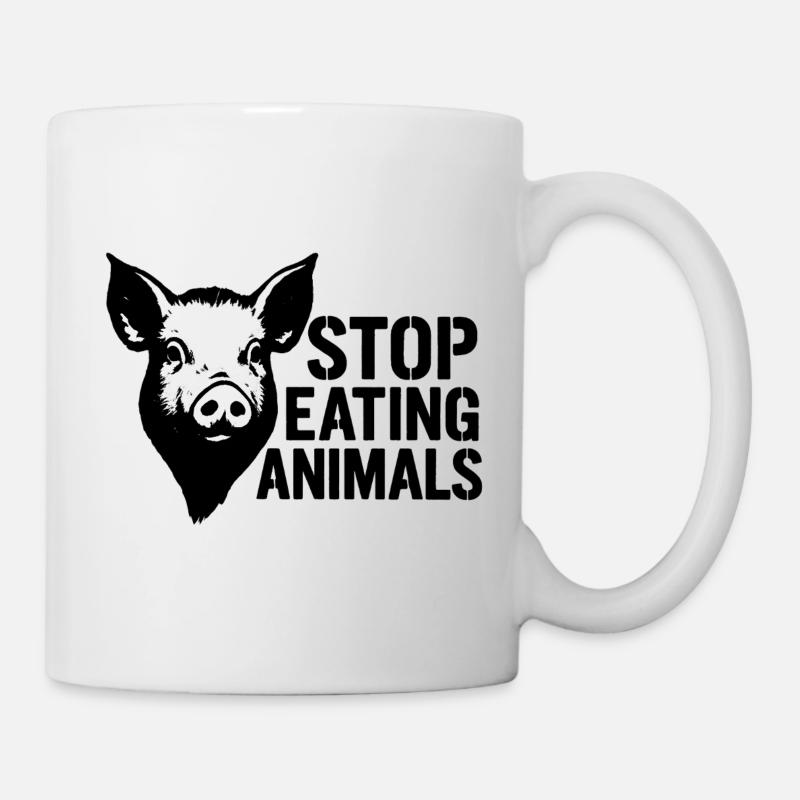 Stop Eating Animals Pig - Tasse - Weiß