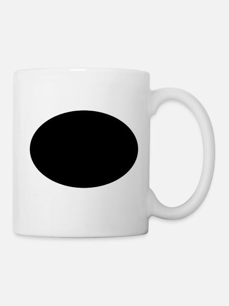 Ellipse oder Oval - Tasse - Weiß