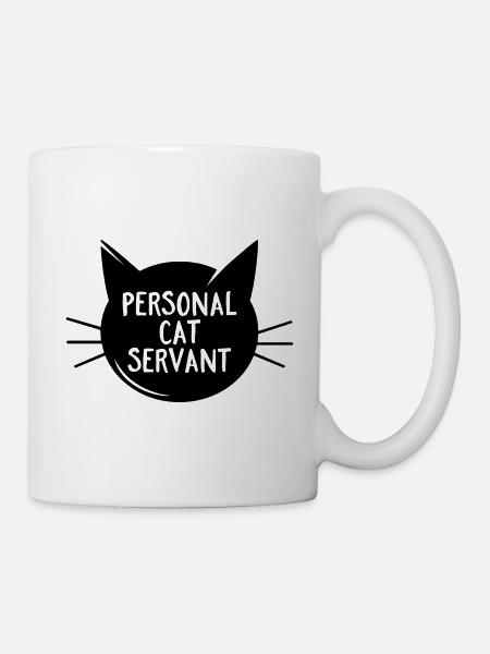 Persönlicher Katzendiener - Tasse - Weiß