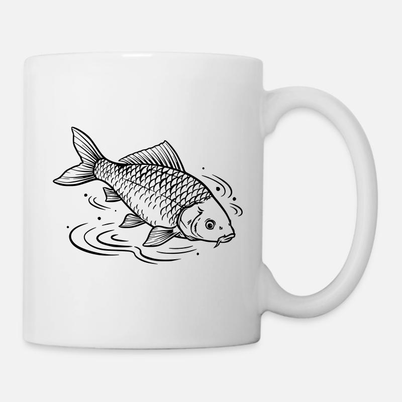 Karpfen - Tasse - Weiß