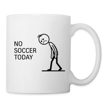 No Football Today - Funny Sad Stickman - Mug - white - Right