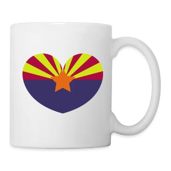 Arizona-Herzflagge - Tasse - Weiß - Rechts