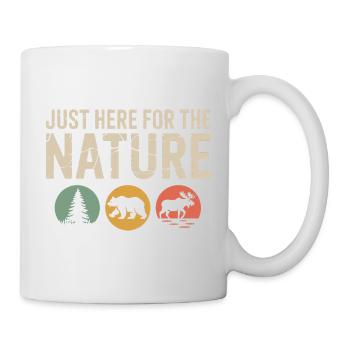 Juste ici pour la nature : silhouettes de la faune - Mug blanc - blanc - Droite