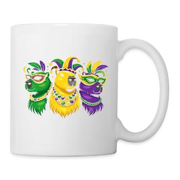 Capybara Maskenfest Trio Mardi Gras - Tasse - Weiß - Rechts