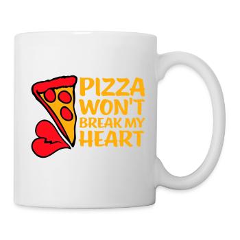 Pizza Won't Break My Heart Food Love Humor - Mug - white - Right