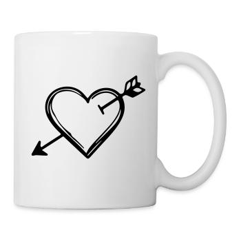 Heart Arrow Icon - Mug - white - Right