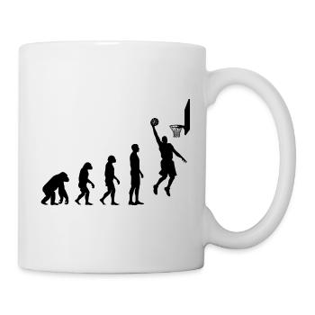 Évolution du basket-ball : d’humain à joueur de basket - Mug blanc - blanc - Droite