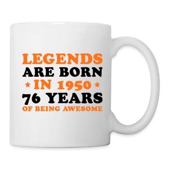 Les légendes naissent en 1950 – 76 ans d’anniversaire - Mug blanc - blanc - Droite