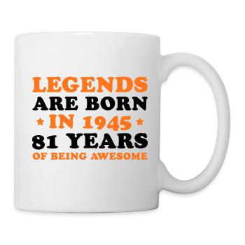 Les légendes naissent en 1945 – 81 ans d’anniversaire - Mug blanc - blanc - Droite