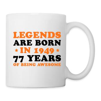 Les légendes naissent en 1949 – 77 ans d’anniversaire - Mug blanc - blanc - Droite