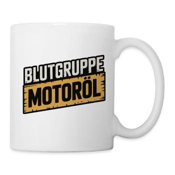 Groupe sanguin : conception du tournevis à huile moteur - Mug blanc - blanc - Droite