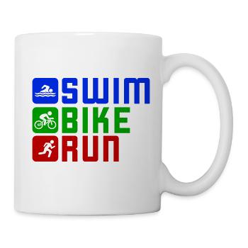 Triathlon Natation Cyclisme Course à pied - Mug blanc - blanc - Droite
