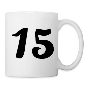 15. 15 ANS. 15e ANNIVERSAIRE. ANNIVERSAIRE 15 ANS. - Mug blanc - blanc - Droite