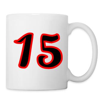 15. 15 ANS. 15e ANNIVERSAIRE. ANNIVERSAIRE 15 ANS. - Mug blanc - blanc - Droite
