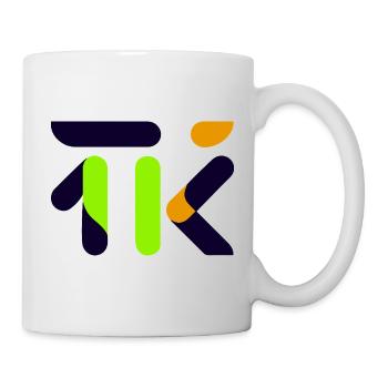 Neon Lime Abstract Glyph - Mug - white - Right